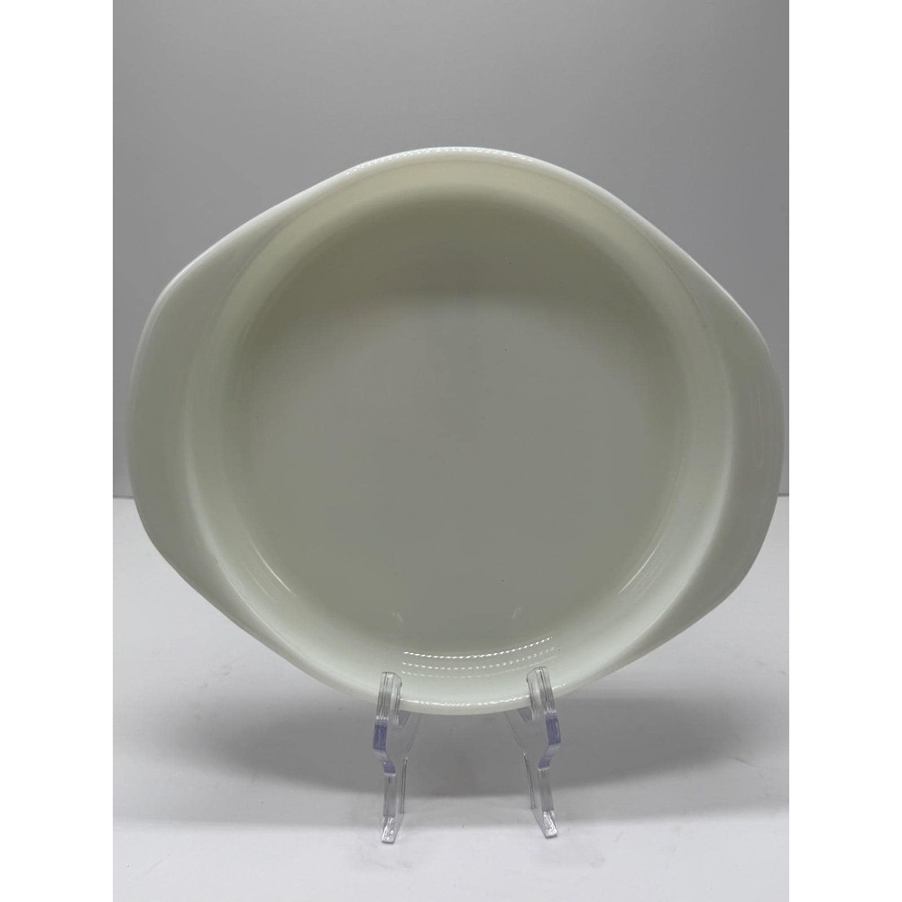 Vintage Pyrex 221 White Milk Glass Round Pan Baking Dish 8.25 inch 1.5 Quart